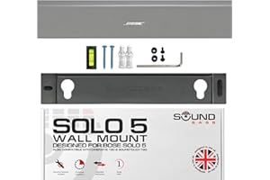 SOUND BASS Solo 5 Wall Mount Bracket for Bose Solo 5 Sound Bar, Complete Kit with All Mounting Hardware, Compatible with Series II Soundbar, Designed in The UK by Soundbass