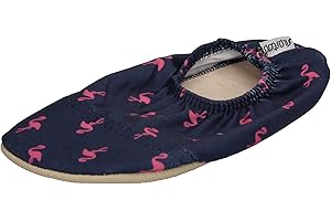 Slipstop Hausschuhe Badeschuhe Ella Flamingos Navy pink