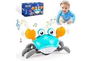 EUCOCO Crabe Qui Marche Bebe 1 2 Ans Bébé Jouet de Crabe linkimals Enfant Cadeau Fille 1 2 Ans Jouet Bebe Musicaux Garcons Anniversaire 1 an