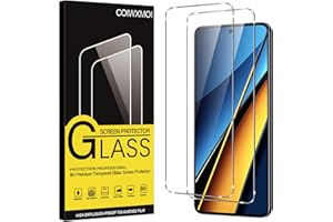 Coiwxmoi Szkło hartowane do Xiaomi Poco X6 Pro 5G, 2 sztuki, folia ochronna na ekran o twardości 9H, odporna na zarysowania z wysoką przejrzystością bez pęcherzyków HD wysoki ochraniacz ekranu do