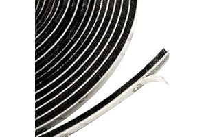 SEIYOGDS 10M Nastro autoadesivo per la guarnizione delle finestre, Striscia autoadesiva a spazzola guarnizione per porte e finestre 10m, antivento antirumore e antipolvere (9mm x5mm, Nero)