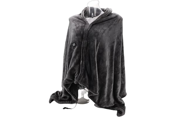 Bnineteenteam USB Electric Uppvärmd Filt, 3 Uppvärmningsnivåer Fleece Wearable Shawl Wrap, för Hemmakontoret