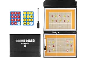 CREADY® Tableau Tactique Volleyball pour Entraîneurs | Plaquette Entraîneur Volleyball avec Magnets et Stylo | Équipement Professionnel Volleyball | Parfait pour Entraîneurs et Arbitres de Volleyball