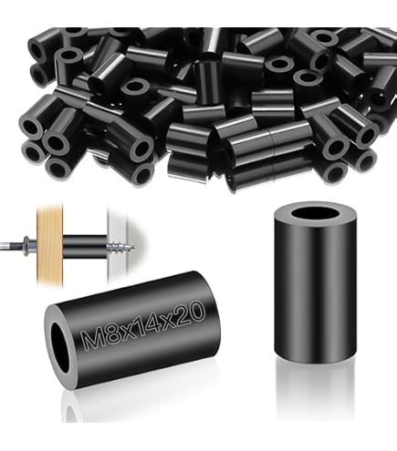 Distanziatori Per Bulloni M8 Distanziali In Plastica M8 - Spessore Variabile (5-30 Mm), Foro 8.2 Mm, Diametro 25 Mm, Confezione Da 5 Tubo Rame 5 Mm