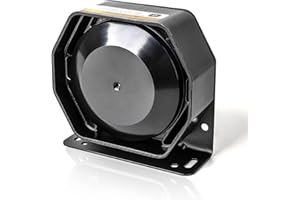 ROUTEKING Compact Car Siren Speaker 130DB 200 Watt, Heavy Duty Metal Housing Weatherproof, 100W-200W Siren Universal for Police Car, Ambulance, Fire, Engineer Vehicles