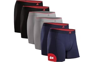 DANISH ENDURANCE Bambusowe Bokserki Męskie, Bielizna Premium, Klasyczne Majtki, 6-PACK