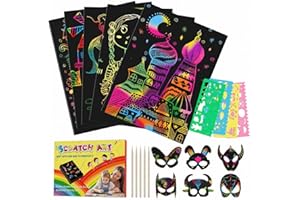 TESOYZII Tesoky Regalo per ragazza 3 4 5 6 7 8 9 anni Disegno per Gratta Giocattolo Ragazza 4-8 Anni Regalo per Bambini 4-8 Anni Disegno Giocattolo Ragazzo Carta da Gratta Carta Regalo Ragazza 3-8 Anni