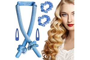 CHIMOO Rizador Sin Calor para Cabello,Rizador Pelo Sin Calor Terciopelo Ondas Pelo Sin Calor Heatless Curlers Con Clip de Pelo Cinta de Pelo para Hacer Ondas Diadema Rizador Sin Calor para Cabello Largo丨Medi