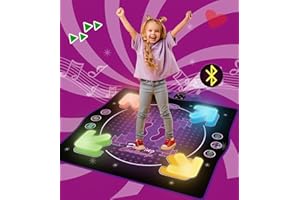 WuZhuangYuan Tapis de Danse Lumineux pour Enfants, Tapis de Danse pour Tout-Petits, Jeux éducatifs, Tapis Musical de 3 à 12 Ans, Fitness, Cadeau de Noël/Anniversaire pour garçons et Filles