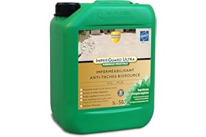 GUARD INDUSTRIE ImperGuard Ultra Fórmula Vegetal - Impermeabilizante Súper Antimanchas Biobase Incoloro, Hidrofugante - Todas Las Piedras - Hormigón, Travertino, Ladrillo, Granito, Mármol... - Antideslizante -5-50m2