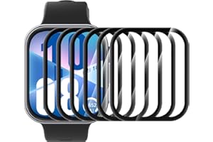 Bigqin 6 Pack Screen Protector Compatible with Huawei Watch Fit 4, HD Clear Film Full Coverage Waterproof Bubble-Free Anti-Scratch Soft Film Compatible with Huawei Watch Fit 4