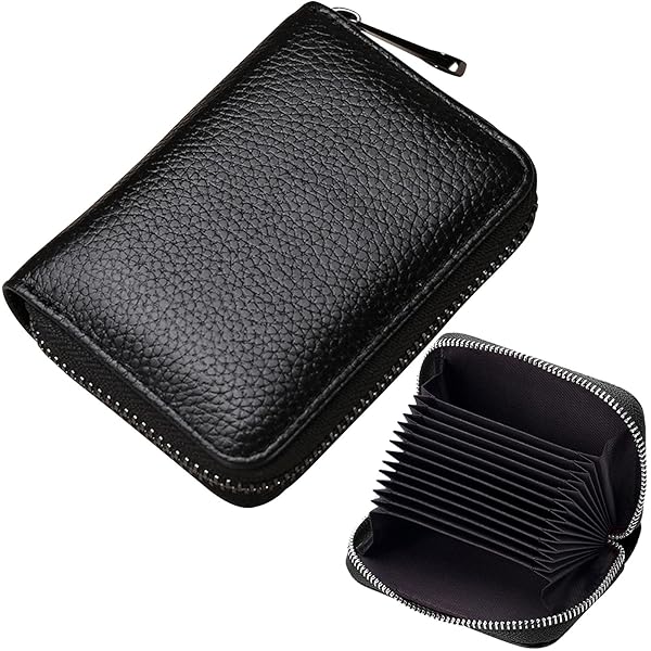 2 Portacarte In Pelle PU Con Cerniera - 11 Slot Per Carte E Soldi | Compatto 11x7.5 Cm - Foto 7