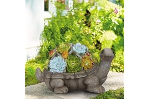 GIGALUMI Statua solare da giardino da 29,8 cm, statuetta di tartaruga, luci per esterni, decorazioni da giardino, decorazioni per esterni, regali di inaugurazione della casa per mamma, donne per la