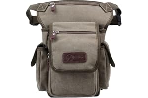 HEBETAG Xieben - Riñonera táctica de Lona para Hombre