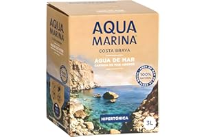 AQUAMARINA COSTA BRAVA - Agua de Mar HIPERTÓNICA - 1 unidad de 3L 100% Natural, Sin aditivos, Rica en Minerales, Microfiltrada en frío | Ideal para beber y cocinar