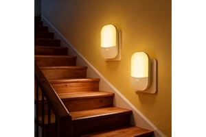 GÉNÉRIQUE Veilleuse avec Capteur de Crépuscule, [Lot de 2] Veilleuses Prise Electrique LED, Luminosité Réglable,3 Modes, Veilleuse Enfant pour Chambre, Cuisine, Couloir, Escalier, Salon, Blanc Chaud 3000K