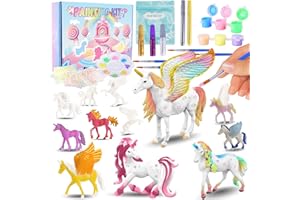 PIANOCEAN Einhorn Geschenke für Mädchen, Einhorn Malset für Kinder, DIY Einhorn Zum Anmalen ab 3, Paint Your Own Einhorn, Perfekte Partygeschenke Geburtstagsgeschen