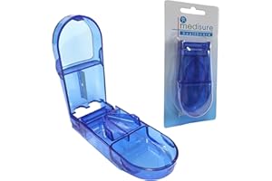 Medisure Healthcare Pill Storage + Easy Action Table Cutter Splitter Single Pack - 1 x Medication Cutter