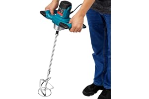 MINRS omrörare Färgmortel omrörare 2100W Betongmixer omrörare Betong med 6-växlad visp Mörtelomrörare m14 Låsbar strömbrytare Ergonomisk för färg, gips, cement, murbruk