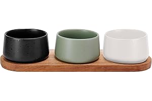 Cosy & Trendy Dela Set Apero 4Pièces - Plateau De ServIce 32X10,5Cm + 3X Bol D9,5X5,5Cm, Multicouleur