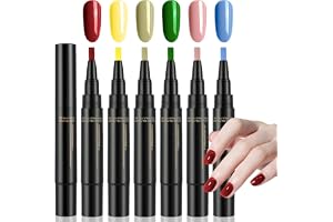 AYBUY Set med 6 nagellackspennor, nagellackspenna snabbtorkande, 5 ml