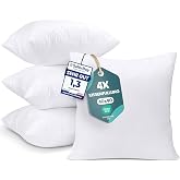 Utopia Bedding Kissenfüllung 40x40 4er Set Innenkissen Kissen Sofakissen | Weiß Mikrofaserbezug mit weicher Polyesterfüllung;