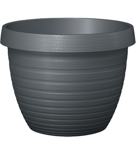 Soucoupe Pour Plantes Scheurich – 20x20x2,7 Cm En Granit Gris – Résistante Aux UV Et Au Gel