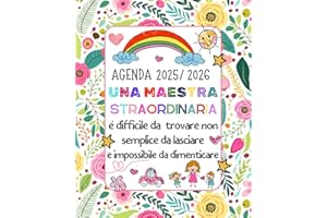 Regalo Maestra Fine Anno: Agenda 2025 2026 12 Mesi Planner italiano ( AGOSTO 2025 - LUGLIO 2026 )