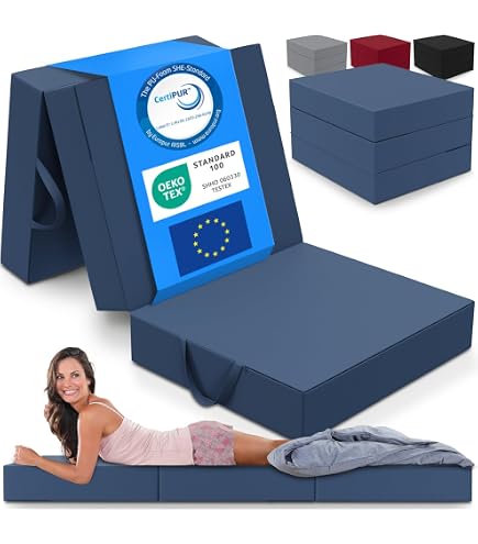 Matelas De Sol Japonais Dremdo - Futon Pliable 190x200cm Pour Dormir, Yoga Et Camping