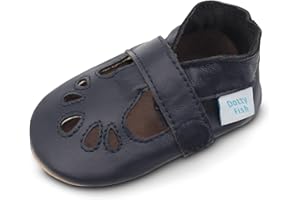 Dotty Fish Scarpine in Pelle Morbida Prima Infanzia. Sandali antiscivolo. 0-6 Mesi - 3-4 Anni