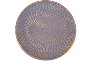 ‎FLANACOM Flanacom PREMIUM Dekoschale aus Holz - Tisch-Deko mit Verzierungen - Design Holz-Schale - Wohnaccessoires - Robustes Deko-Tablett - Obst-Schale - Moderne Deko Wohnzimmer - ca. 28 x 28cm - Grau Gold