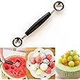 Royals Double-Sided Fruit Melon Baller Spoon, 2 in 1 Stainless Steel Melon Ballers Melon Scoop for Watermelon Cantaloupe Ice Cream Watermelon Spoon