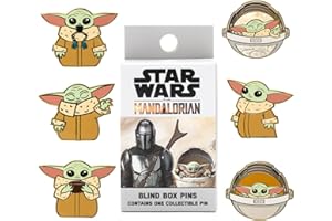 FUNKO Loungefly - Disney - Star Wars - The Mandalorian - Grogu (The Child, Baby Yoda) - Blind Enamel Pin Purchase - The Mandalorian Pin en Émail - Broche Fantaisie Mignonne à Collectionner et Sacs