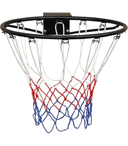 Official size (45cm) basketball ring, net and wall mount hoop earrings. Suitable for adults and children