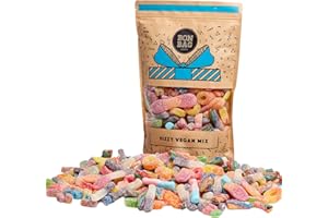 BON BAG - Vegan Fizzy Pick And Mix Jelly Sweets, 1L Pouch Bags Of Sweets. Sour Fizzy Bulk Candy Assortment In Large Resealable Party Bag, Great For Sharing Or As A Treat Gift (800g)