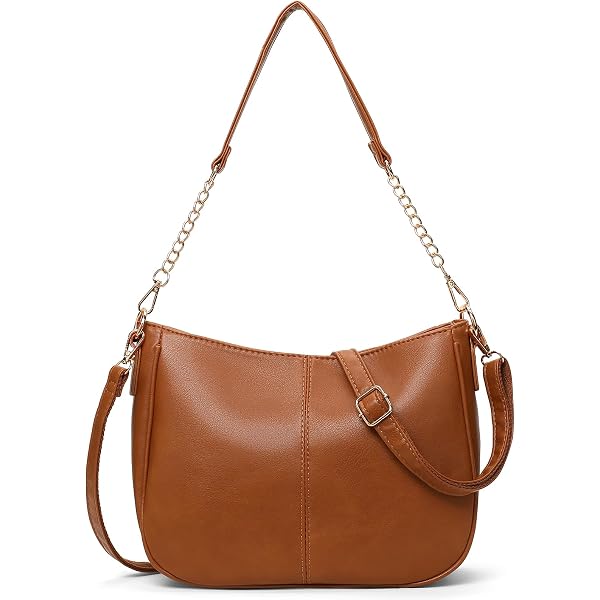 BestoU Borsa Donna Borse a Tracolla Grande Tracolla Pelle Progettista Borse a Spalla portafoglio 3 Pezzi Tote (Marrone