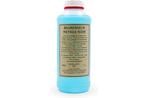 Comptoir d'Art - Brunisseur Métaux (0805) - Cuivre - Bronze - Laiton - Zinc - Nécessite Neutralisant (0804) pour application sur Métaux Ferreux (Noir, 1L)