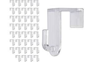 4smile Fensterhaken zum Einhängen - 40 Stück Fenster Aufhänger (bis 16 mm) als Haken für Fensterdeko - Fenster- und Türhaken transparent, ohne bohren Fenster Haken Aufhängung Deko Weihnachten