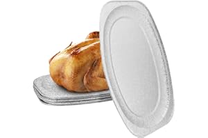 BUWICO 10 Stück Aluschalen Grillschalen Aluminiumschalen Einweg Aluminium Tropfschalen Fettauffangschalen Gasgrill für Kochen, Backen, Grillen, 43 x 23.5 x 2.1 cm