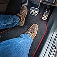 Premium Tufted Carpet Car Mats for Nissan Qashqai (2021+) [Mild Hybrid] Red Trim Velour Tailored Floor Mat Upgraded Comfort Enhanced Durability Anti-Slip Hand-Finished with Clips