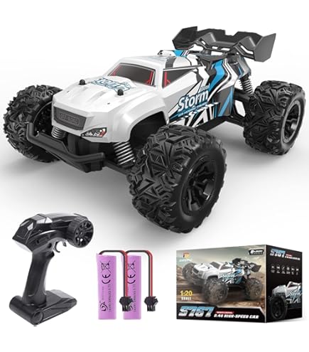 Cadeau op afstand bestuurbare auto jongens kinderen 6 7 8 9 10 11 jaar, op afstand bestuurde auto raceauto cadeau van speelgoed voor jongens en meisjes, kinderen, RC auto met spray ledlicht, 2