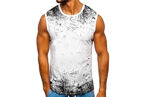 sutelang lurryly T-Shirt sans Manches Hommes D'été Casual Sport Musculation Shirts Débardeu Couleur Unie Confortable Maillot de Corps Débardeur Grande Taille Pas Cher
