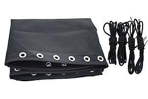 Azatemgo Replacement Sun Lounger Cover - Replacement Cloth with Cord for Deck Chair - Replacement Repair Kit Black, 160 x 48 cm