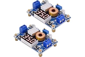 RUNCCI-YUN 2Pcs DC-DC Convertitore di tensione Buck Modulo di alimentazione Modulo step-down regolabile Modulo di alimentazione stabile 4-38V to 1.25-36V 5A con display a LED