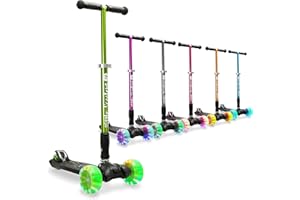 3STYLE SCOOTERS 3StyleScooters® RGS-3 Patinete de 3 ruedas - Perfecto para niños de 7 años o más - Ruedas iluminadas, diseño plegable y manillar de altura ajustable