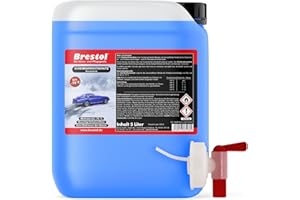 ‎BRESTOL Brestol Windscreen Antifreeze 5 Litre Concentrate -70 °C - Includes Outlet Tap 51 mm - Car Wash Additive Anti-Frost Clear View De-Icer Windscreen De-Icer Clear View