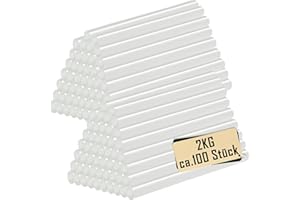 Suusolny 100 Stück ca. 2KG Heißklebesticks Heißklebestifte Transparente Schnelltrocknend 11x200mm Universelle Heißklebepistole Sticks DIY Ersatzsticks Transparent für Heimwerker Heißklebepistolen