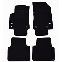 Tapis De Sol Sur Mesure J&J Automotive Pour Citroën C5 Aircross | Noir Velours Avec Logo