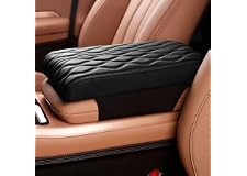 FANRUIQI Car Center Console heighten Cover, Leather Memory Foam Car Armrest Booster Pads, Leather Car Armrest Cover Protector