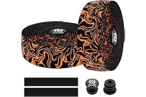 Chooee Road Bike Handlebar Tape,2PCS Bicycle Bar tape,Orange.